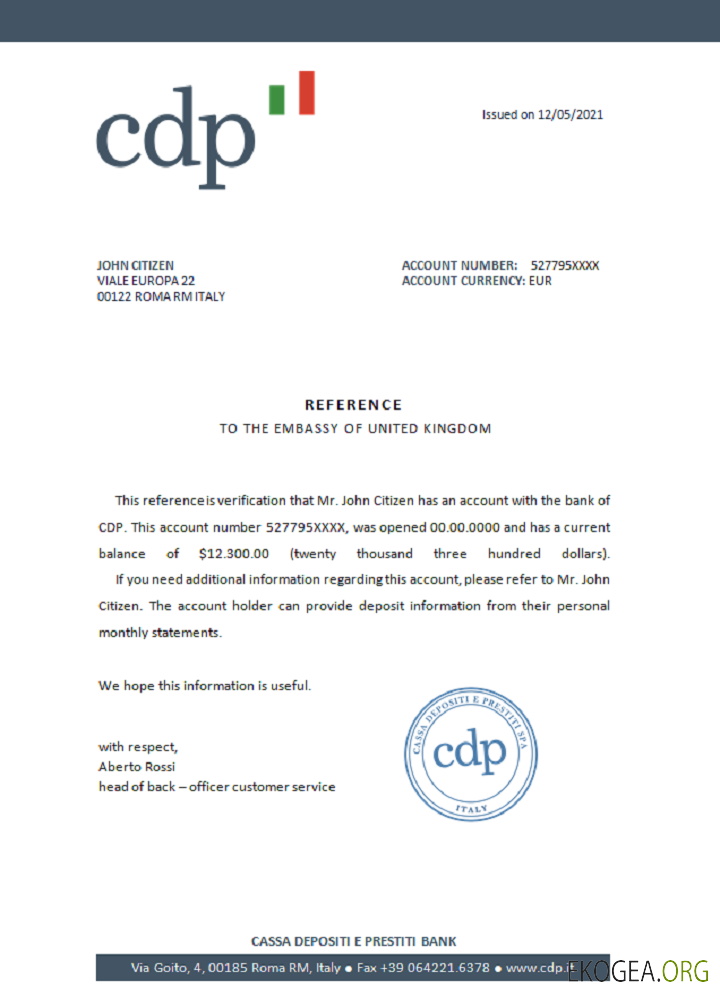 Italie , CDP , reference